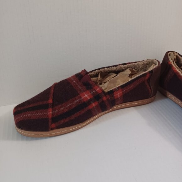 TOMS WOMEN'S ALPARGATA PLAID SLIP ON SHOES - Picture 10 of 13